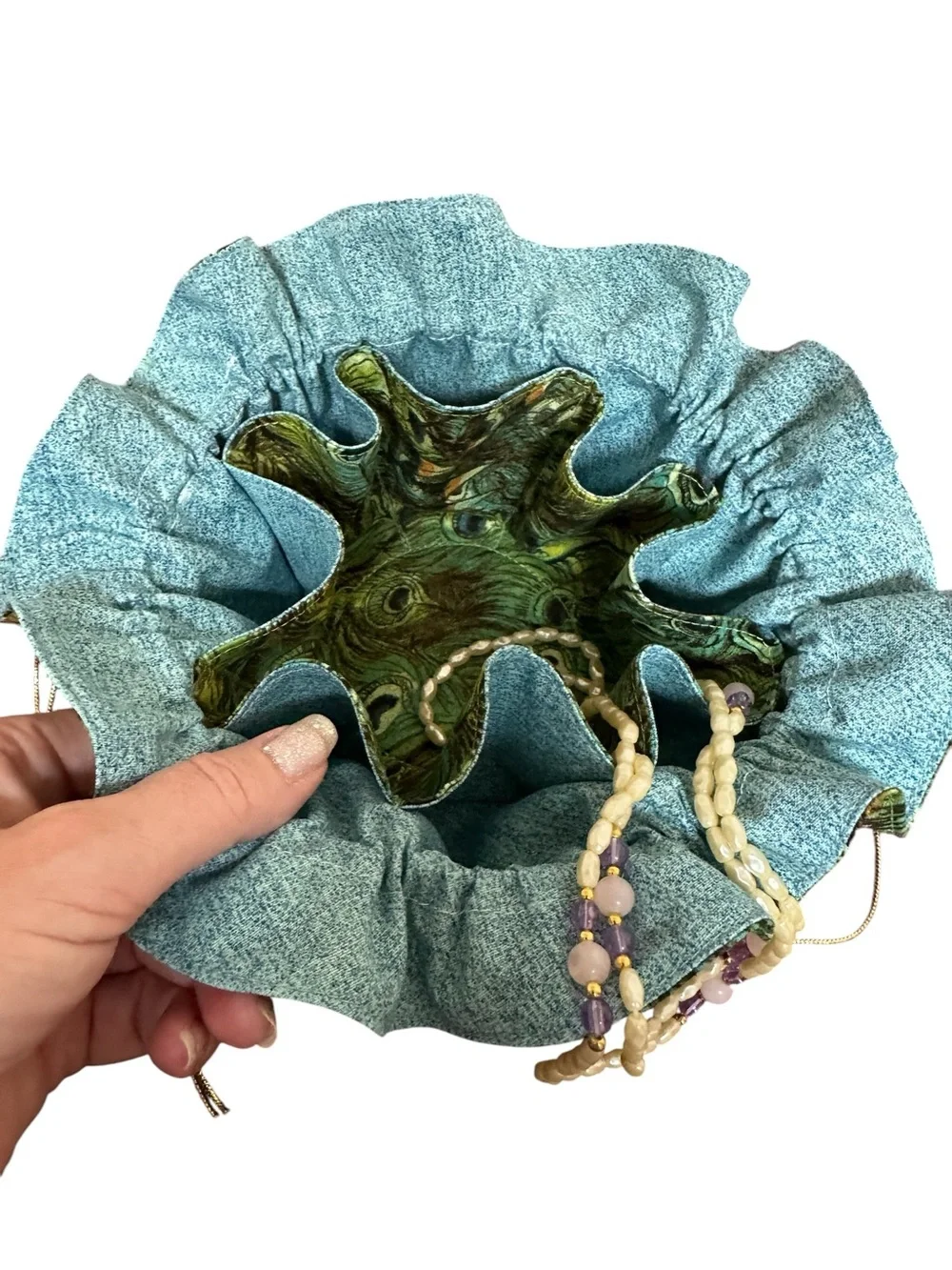 Handmade drawstring jewelry
